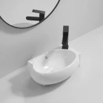 Раковина подвесная Mixxus Premium DIVERSE-1201-L 400х215х140mm с отверстием под смеситель и переливом (MP6507)