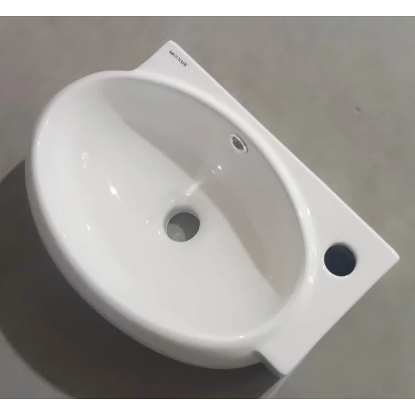 Раковина подвесная Mixxus Premium DIVERSE-1201-L 400х215х140mm с отверстием под смеситель и переливом (MP6507)