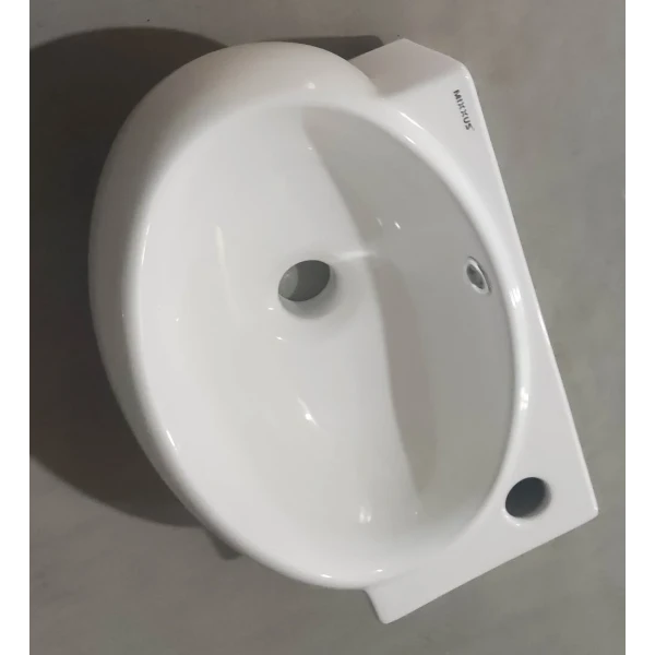 Раковина подвесная Mixxus Premium DIVERSE-1201-L 400х215х140mm с отверстием под смеситель и переливом (MP6507)