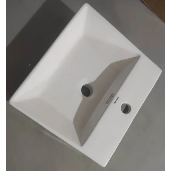 Раковина подвесная Mixxus Premium QUADRO-0205 410х360х130mm с отверстием под смеситель и переливом (MP6508)