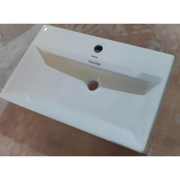 Раковина подвесная Mixxus Premium QUADRO-0206 600х360х130mm с отверстием под смеситель и переливом (MP6509)