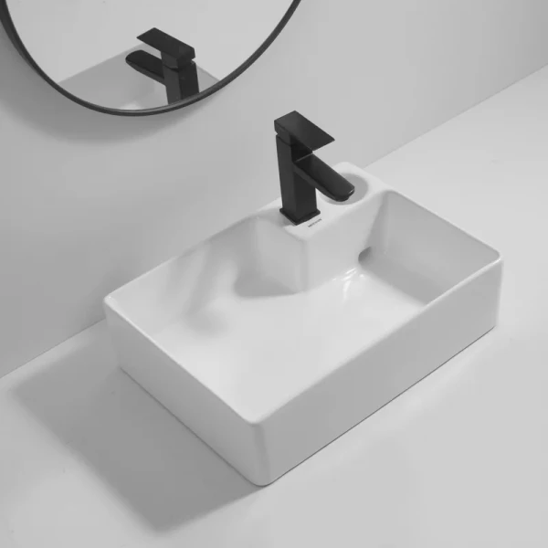 Раковина накладная Mixxus Premium STYLE-0201 520х375х140mm с донным клапаном и отверстием под смеситель (MP6511)