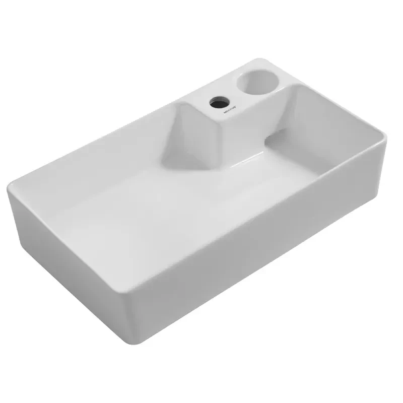 Раковина накладная Mixxus Premium STYLE-0202 600х350х140mm с донным клапаном и отверстием под смеситель (MP6512)