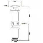 Раковина накладная Mixxus Premium STYLE-0202 600х350х140mm с донным клапаном и отверстием под смеситель (MP6512)