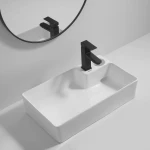 Раковина накладная Mixxus Premium STYLE-0202 600х350х140mm с донным клапаном и отверстием под смеситель (MP6512)