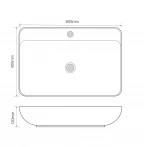 Раковина накладная Mixxus Premium BEVEL-0203 600х405х120mm с отверстием под смеситель (MP6513)