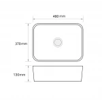 Раковина накладная Mixxus Premium QUADRO-0103 480х370х130mm (MP6514)