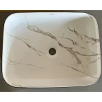 Раковина накладна MIXXUS PREMIUM DIVERSE-0110 MARBLE-BLACK 500х390х130mm (MP6517)