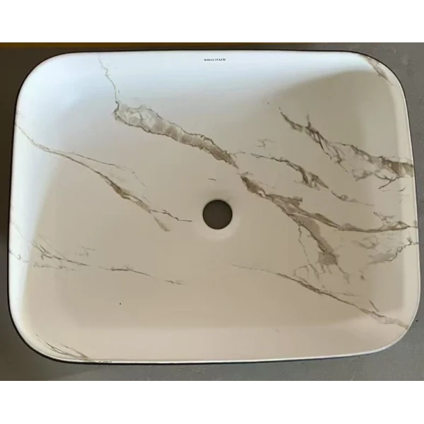 Раковина накладна MIXXUS PREMIUM DIVERSE-0110 MARBLE-BLACK 500х390х130mm (MP6517)