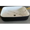 Раковина накладная MIXXUS PREMIUM DIVERSE-0110 MARBLE-BLACK 500х390х130mm (MP6517)