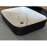 Раковина накладная MIXXUS PREMIUM DIVERSE-0110 MARBLE-BLACK 500х390х130mm (MP6517)