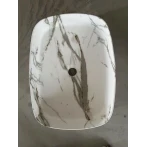 Раковина накладная Mixxus Premium BEVEL-0102 MARBLE 495х370х135mm (MP6519)
