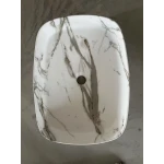 Раковина накладная Mixxus Premium BEVEL-0102 MARBLE 495х370х135mm (MP6519)