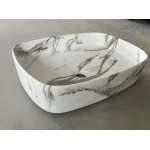 Раковина накладная Mixxus Premium BEVEL-0102 MARBLE 495х370х135mm (MP6519)