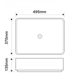Раковина накладная Mixxus Premium BEVEL-0102 MARBLE 495х370х135mm (MP6519)