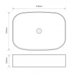 Раковина накладная Mixxus Premium BEVEL-0103 BLACK 510х370х120mm (MP6520)