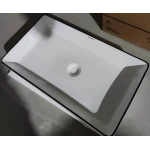 Раковина накладная Mixxus Premium QUADRO-0107 EDGE BLACK 600х340х110mm (MP6521)