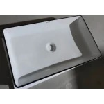 Раковина накладная Mixxus Premium QUADRO-0107 EDGE BLACK 600х340х110mm (MP6521)