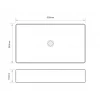 Раковина накладная Mixxus Premium QUADRO-0107 EDGE BLACK 600х340х110mm (MP6521)