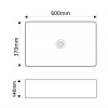Раковина накладная Mixxus Premium QUADRO-0209 600х370х140mm с переливом (MP6522)