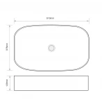 Раковина накладная Mixxus Premium BEVEL-0105 610х375х120mm (MP6524)