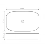 Раковина накладная Mixxus Premium BEVEL-0105 610х375х120mm (MP6524)