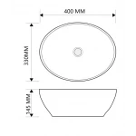 Раковина накладная MIXXUS PREMIUM ELLIPSE-0108 MARBLE 400х330х145mm (MP6526)