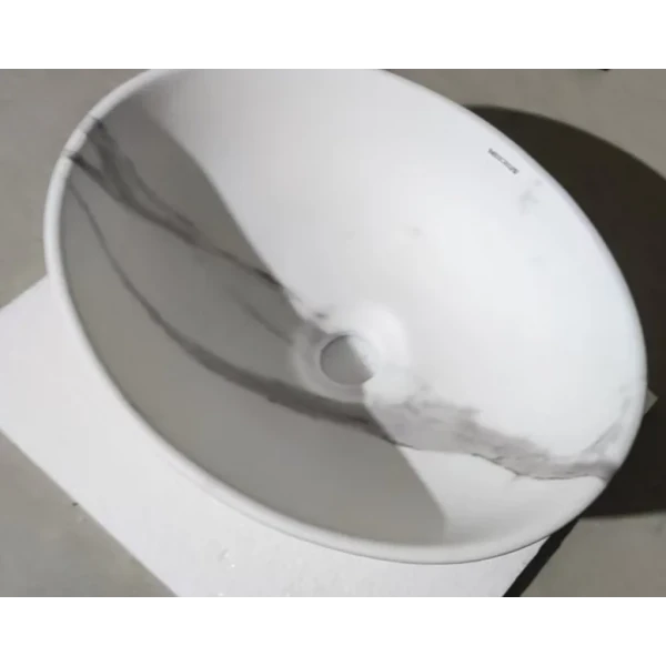 Раковина накладная MIXXUS PREMIUM ELLIPSE-0108 MARBLE 400х330х145mm (MP6526)