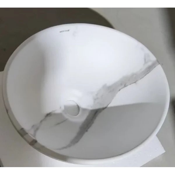 Раковина накладна MIXXUS PREMIUM ELLIPSE-0108 MARBLE 400х330х145mm (MP6526)