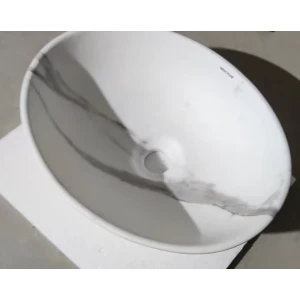 Раковина накладная MIXXUS PREMIUM ELLIPSE-0108 MARBLE 400х330х145mm (MP6526)