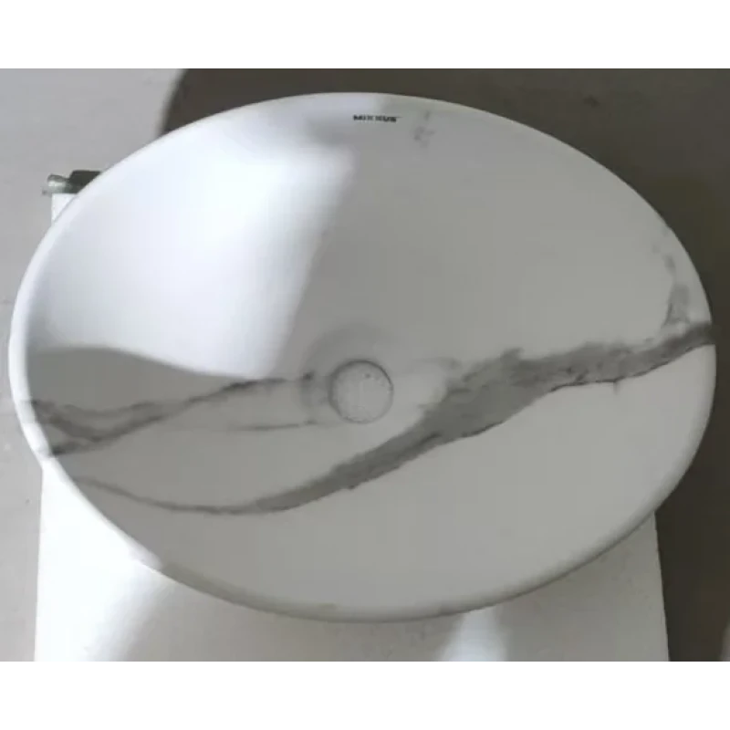 Раковина накладная MIXXUS PREMIUM ELLIPSE-0108 MARBLE 400х330х145mm (MP6526)