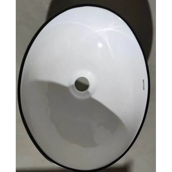 Раковина накладная MIXXUS PREMIUM ELLIPSE-0108 EDGE BLACK 400х330х145mm (MP6527)