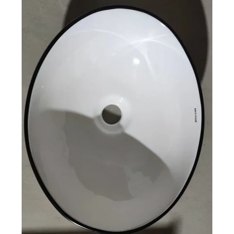 Раковина накладная MIXXUS PREMIUM ELLIPSE-0108 EDGE BLACK 400х330х145mm (MP6527)