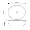 Раковина накладная MIXXUS PREMIUM ELLIPSE-0108 EDGE BLACK 400х330х145mm (MP6527)