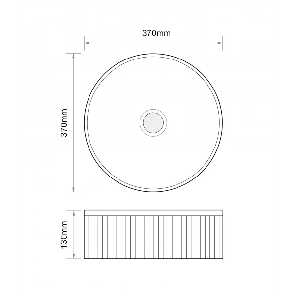 Раковина накладная Mixxus Premium WAVE-0102 MARBLE 370х370х130mm (MP6528)