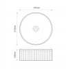 Раковина накладная Mixxus Premium WAVE-0102 MARBLE 370х370х130mm (MP6528)