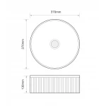 Раковина накладная Mixxus Premium WAVE-0102 MARBLE 370х370х130mm (MP6528)
