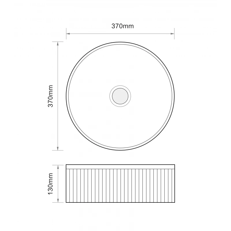 Раковина накладная Mixxus Premium WAVE-0102 MARBLE 370х370х130mm (MP6528)