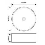 Раковина накладная MIXXUS PREMIUM TOPPER-0103 400х400х150mm (MP6529)