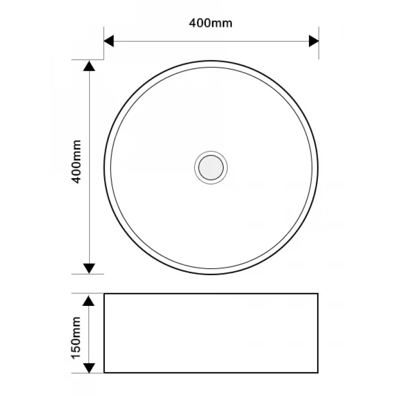 Раковина накладная MIXXUS PREMIUM TOPPER-0103 400х400х150mm (MP6529)