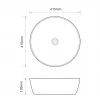 Раковина накладная Mixxus Premium ELLIPSE-0101 415х415х135mm (MP6531)