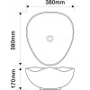 Раковина накладная Mixxus Premium WAVE-0103 MARBLE 380х380х170mm (MP6532)
