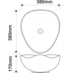 Раковина накладная Mixxus Premium WAVE-0103 MARBLE 380х380х170mm (MP6532)