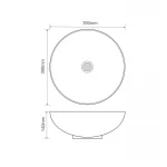 Раковина накладная Mixxus Premium ELLIPSE-0106 MARBLE 390х390х140mm (MP6533)