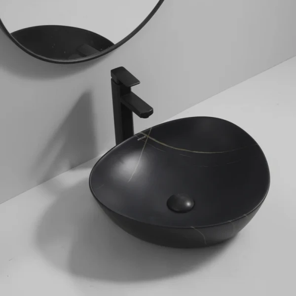 Раковина накладна Mixxus Premium WAVE-0104 MARBLE 460х420х130mm (MP6534)