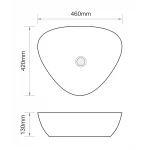 Раковина накладна Mixxus Premium WAVE-0104 MARBLE 460х420х130mm (MP6534)