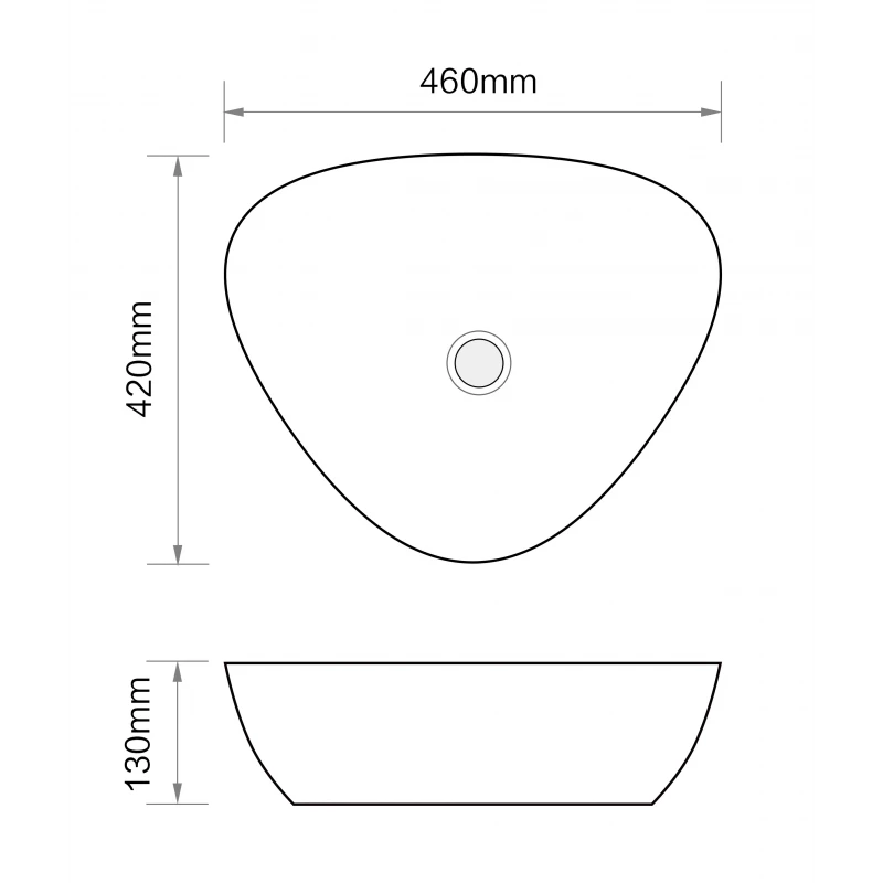 Раковина накладная Mixxus Premium WAVE-0104 MARBLE 460х420х130mm (MP6534)