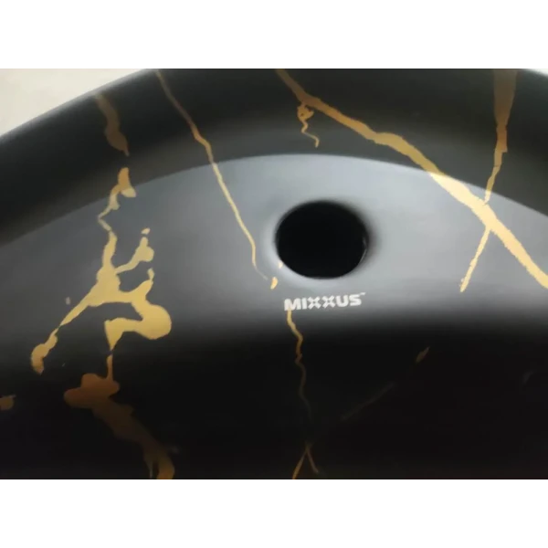 Раковина накладная MIXXUS PREMIUM WAVE-0201 MARBLE 430х430х150mm с отверстием под смеситель (MP6536)