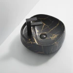 Раковина накладная MIXXUS PREMIUM WAVE-0201 MARBLE 430х430х150mm с отверстием под смеситель (MP6536)