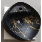 Раковина накладная MIXXUS PREMIUM WAVE-0201 MARBLE 430х430х150mm с отверстием под смеситель (MP6536)